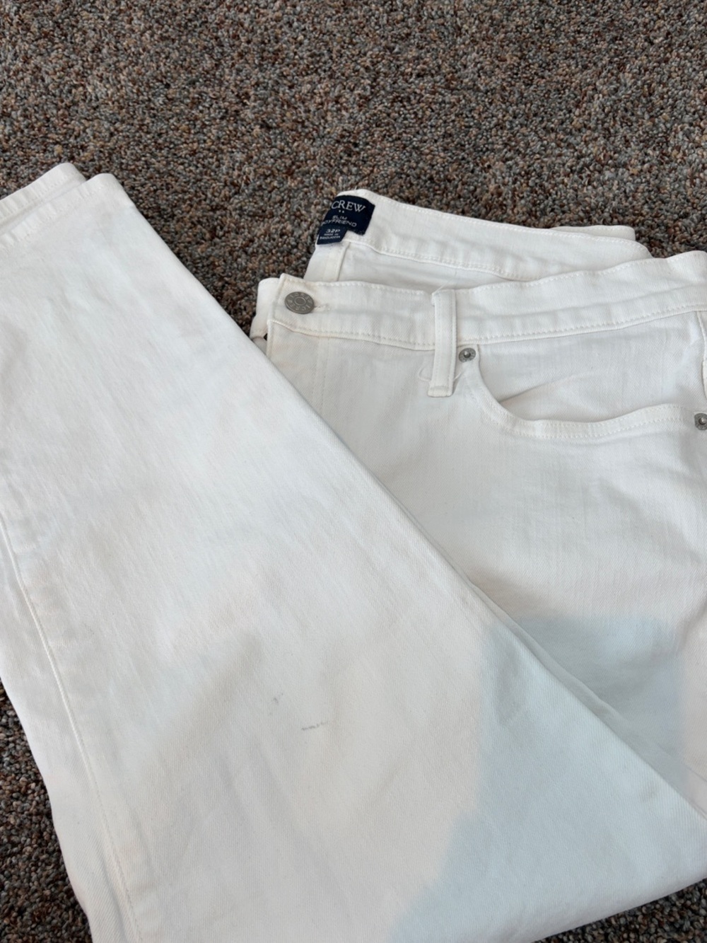 J. Crew Women’s White Straight Jeans